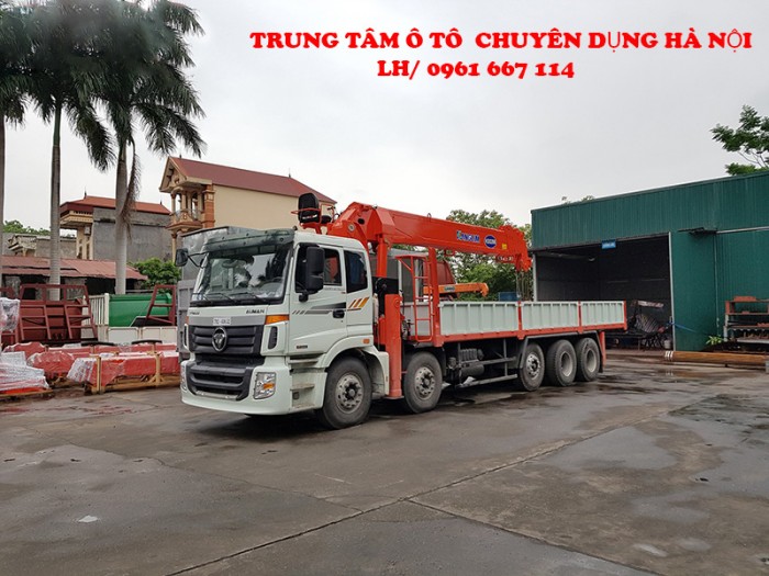 Xe tải 5 chân THACO AUMAN C34(10x4) gắn cẩu 15 tấn KANGLIM model KS5206 | Giá cạnh tranh | Hỗ trợ trả góp ngân hàng cao