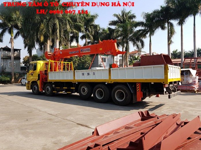 Xe tải 5 chân THACO AUMAN C34(10x4) gắn cẩu 15 tấn KANGLIM model KS5206 | Giá cạnh tranh | Hỗ trợ trả góp ngân hàng cao