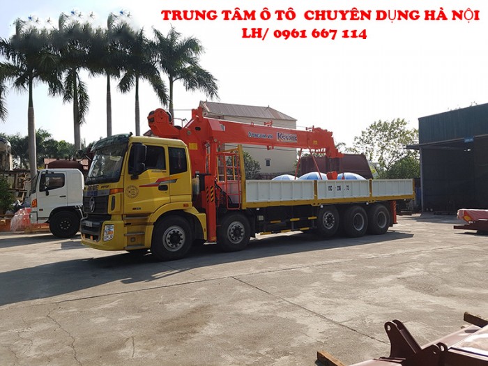 Xe tải 5 chân THACO AUMAN C34(10x4) gắn cẩu 15 tấn KANGLIM model KS5206 | Giá cạnh tranh | Hỗ trợ trả góp ngân hàng cao