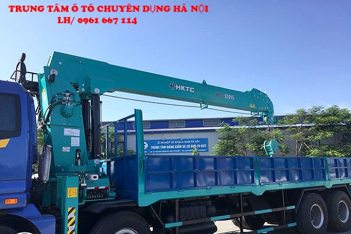 Thaco Auman C300(8x4) gắn cẩu 12 tấn HKTC model HLC-1205S | Hỗ trợ khách hàng mua xe trả góp