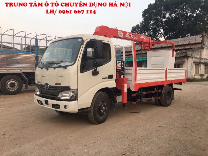 HINO XZU650L gắn cẩu 2 tấn UNIC model URV234 | Giá tốt nhất | Hỗ trợ khách hàng mua xe trả góp