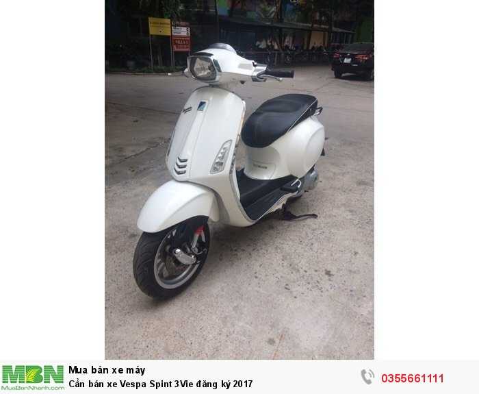 Cần bán xe Vespa Spint 3Vie đăng ký 2017