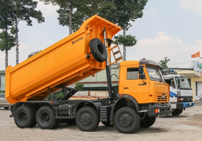 Ben Kamaz 6540 vuông | Ben kamaz 4 giò | Bán xe ben Kamaz 4 chân | Kamaz 6540 (8x4) nhập khẩu