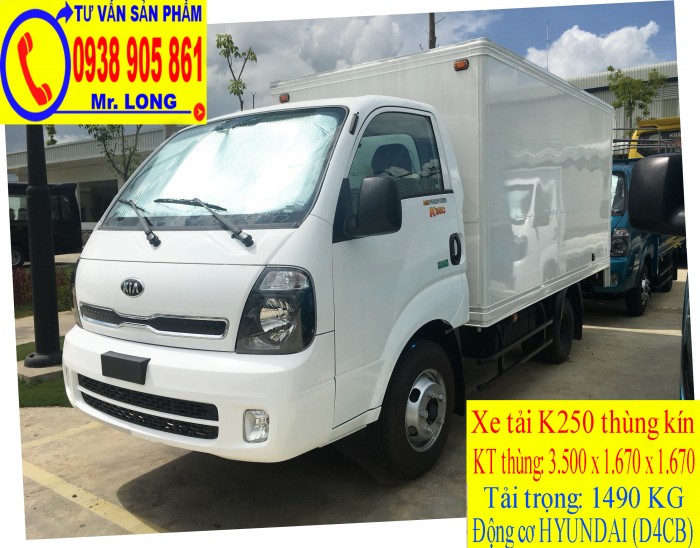 Xe tải Frontier KIA K250 tải trọng 1 tấn 4 hỗ trợ trả góp tại Đà Nẵng