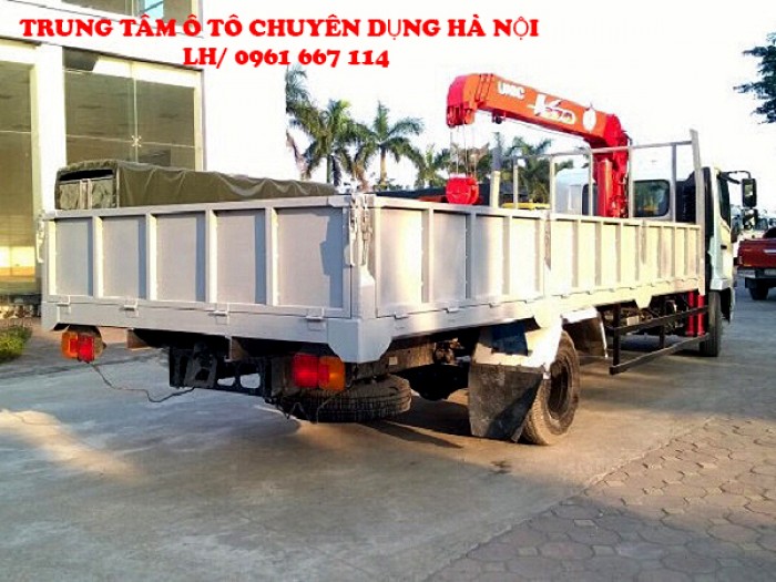 HINO FC9JLSW gắn cẩu 3 tấn 4 đốt UNIC model URV374 thùng dài 5.8m | Khuyến mai 2% thuế trước bạ
