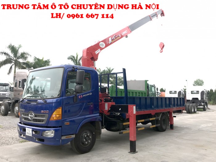 HINO FC9JLSW gắn cẩu 4 tấn 4 đốt UNIC model URV544 thùng dài 6m | Hỗ trợ mua xe trả góp tới 80% giá trị xe