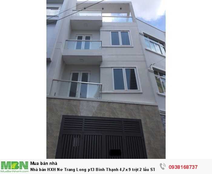 Nhà bán HXH Nơ Trang Long p13 Bình Thạnh 4,7x 9 trệt 2 lầu ST, 3pn. Hẻm thông, nhà đẹp hình thật