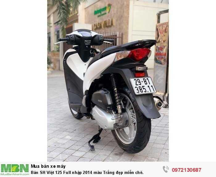 Bán SH Việt 125 Full nhập 2014 màu Trắng đẹp miễn chê.