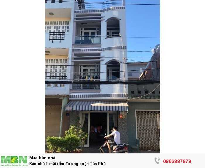 Bán nhà 2 mặt tiền đường quận Tân Phú