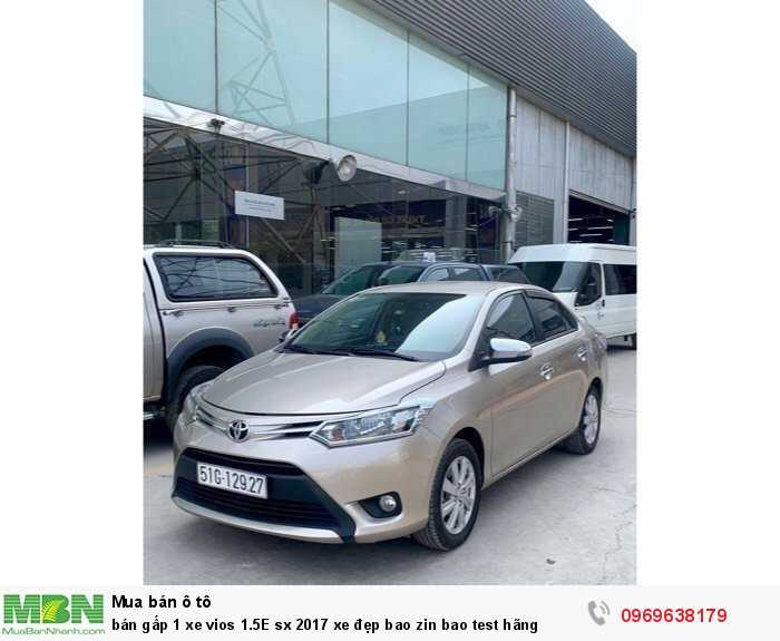 Bán gấp 1 xe vios 1.5E sx 2017 xe đẹp bao zin bao test hãng