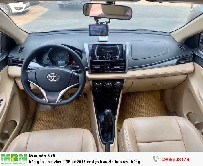 Bán gấp 1 xe vios 1.5E sx 2017 xe đẹp bao zin bao test hãng