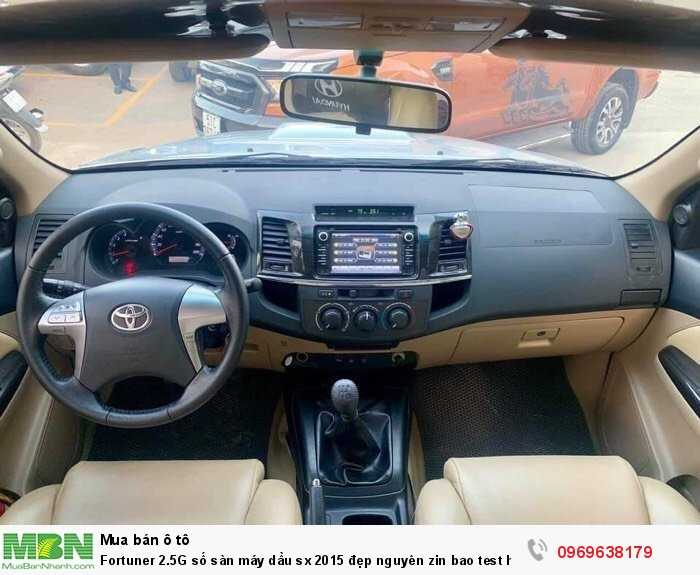 Fortuner 2.5G số sàn máy dầu sx 2015 đẹp nguyên zin bao test hãng