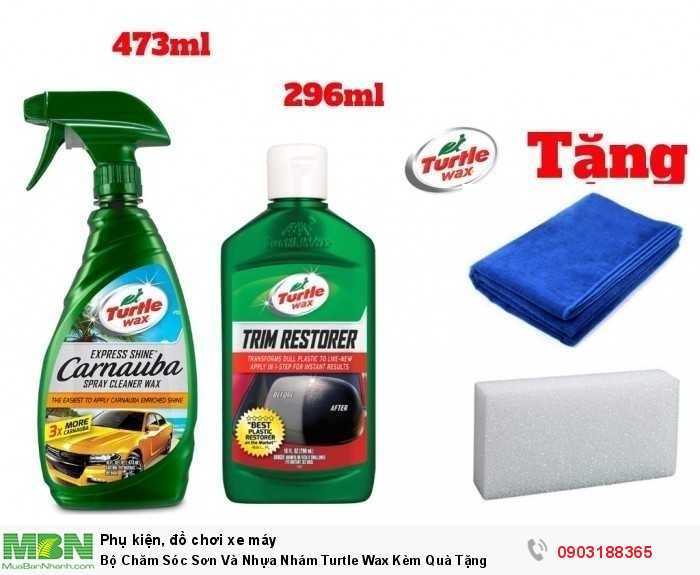 Bộ Chăm Sóc Sơn Và Nhựa Nhám Turtle Wax Kèm Quà Tặng