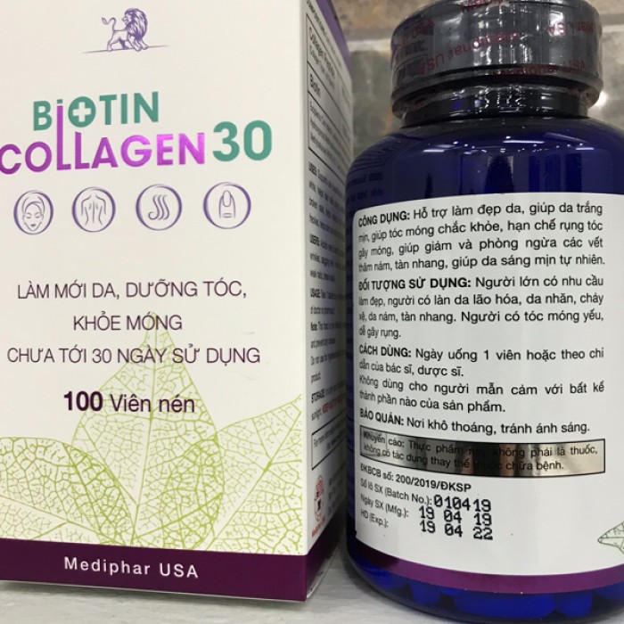 Thực phẩm Biotin Collagen 30 - Sáng Da- Khỏe Tóc - Móng chắc khỏe1