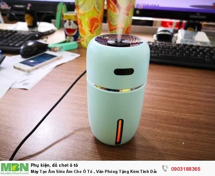 Máy Tạo Ẩm Siêu Âm Cho Ô Tô , Văn Phòng Tặng Kèm Tinh Dầu Và Cốc Sạc