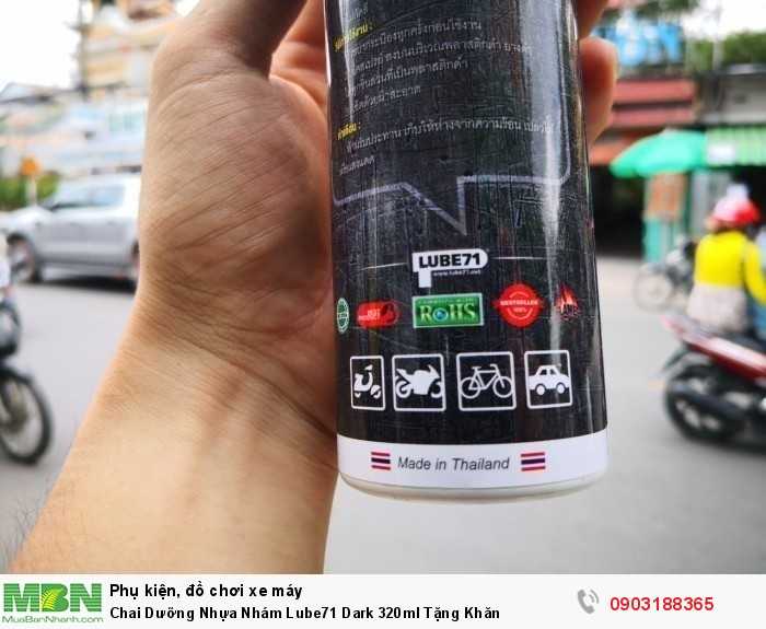 Chai Dưỡng Nhựa Nhám Lube71 Dark 320ml Tặng Khăn