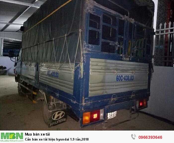 Cần bán xe tải hiệu hyundai 1.9 tấn,2018
