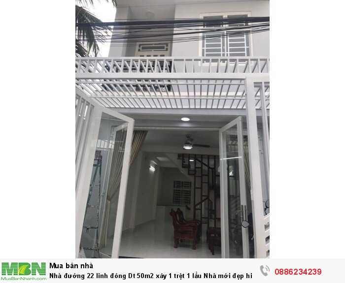 Nhà đường 22 linh đông Dt 50m2 xây 1 trệt 1 lầu Nhà mới đẹp hiện đại Đường hiên hữu oto