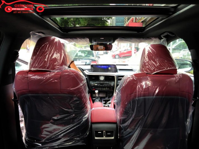 Giao ngay Lexus RX 350 F-Sport 2019 màu trắng, nội thất đỏ cherry cực hiếm, giá tốt