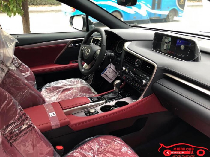 Giao ngay Lexus RX 350 F-Sport 2019 màu trắng, nội thất đỏ cherry cực hiếm, giá tốt