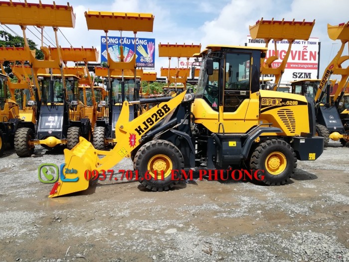 xe xúc lật mini gàu 8 tấc HJ928 giá rẻ giao xe tận noi