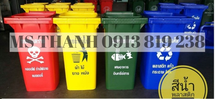 Giá thùng rác nhựa Thai Lan dung tích 240 lit0