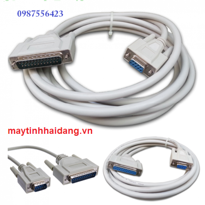 Cáp chuyển đổi Com DB9 sang DB25 chính hãng