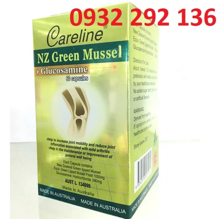 NZ Green Mussel giúp giảm viêm đau, sưng khớp, ngăn ngừa và hỗ trợ điều trị thoái hóa sụn khớp. Hộp 60 viên, giá bán: 480.000đ/ hộp. Hotline: 0932 292 136 , SHIP COD toàn quốc0