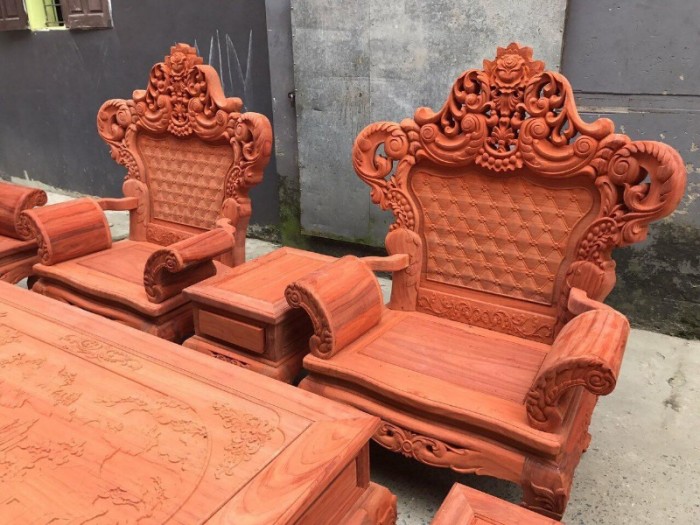 Bộ bàn ghế hoàng gia gỗ hương nam phi3