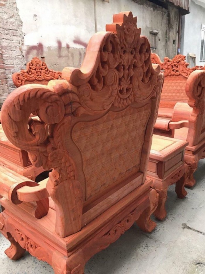 Bộ bàn ghế hoàng gia gỗ hương nam phi10
