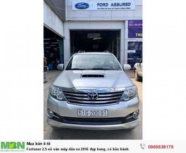 Fortuner 2.5 số sàn máy dầu sx 2016 đẹp keng, có bảo hành