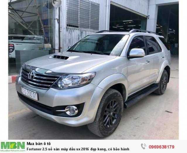 Fortuner 2.5 số sàn máy dầu sx 2016 đẹp keng, có bảo hành