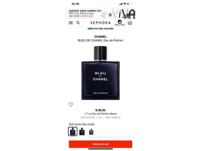 nước hoa chanel bleu EDP