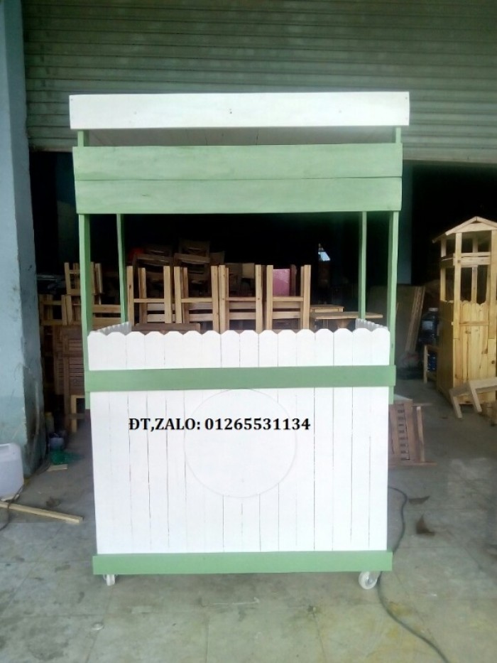 Xe Gỗ Bán Trà Sữa Đẹp Xanh Lá Mẫu 2 Mới 100%, Giá: 3.000.000Đ, Gọi: 07 6553  1134, Quận Thủ Đức - Hồ Chí Minh, Id-6E301700