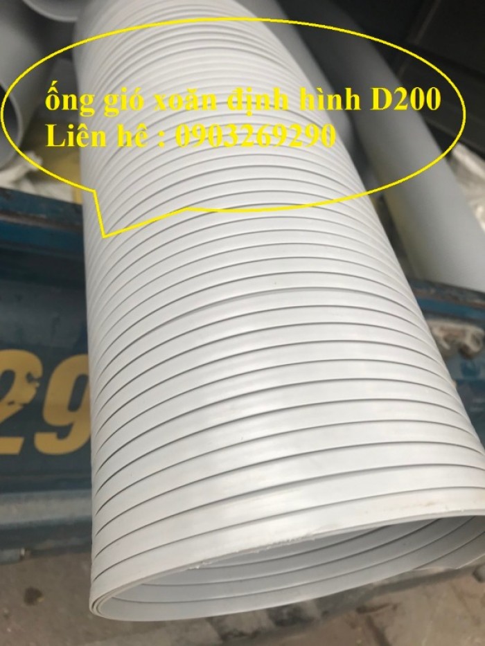 Bán ống nhựa sếp định hình / ống nhựa xoắn định hình / ống gió xoắn định hình D200, D150,D125 , D100, D90, D75,14