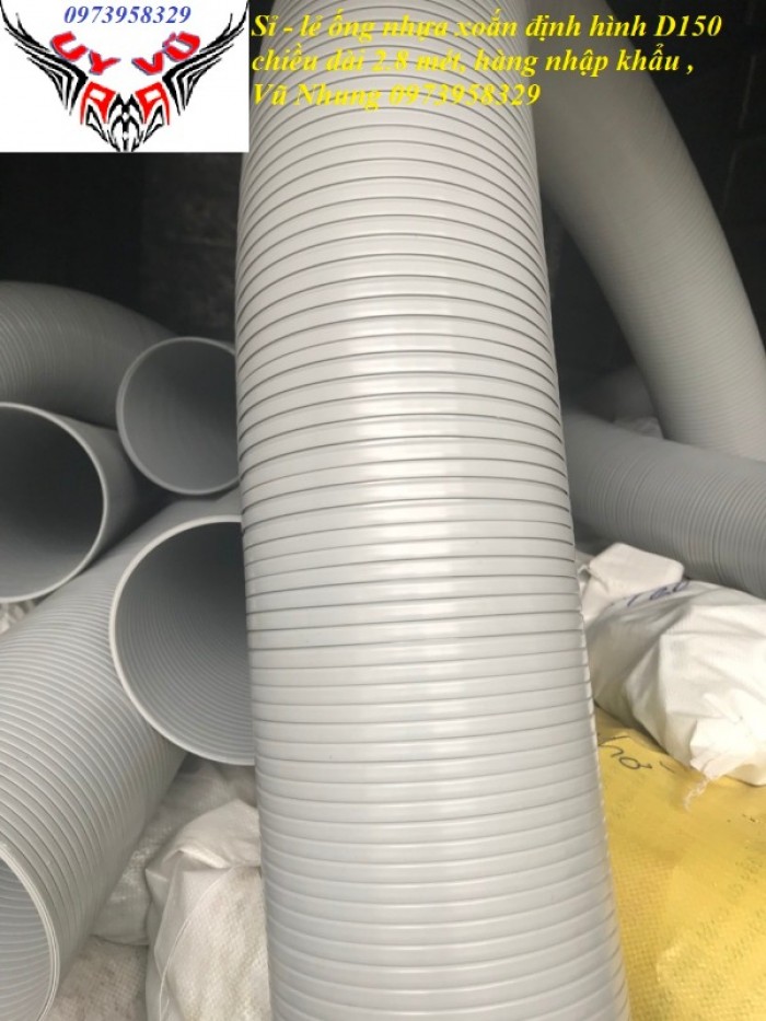 Phân phối ống nhựa định hình - ống gió xoắn định hình - ống nhựa xếp hệ thống điều hòa D200, D150,5