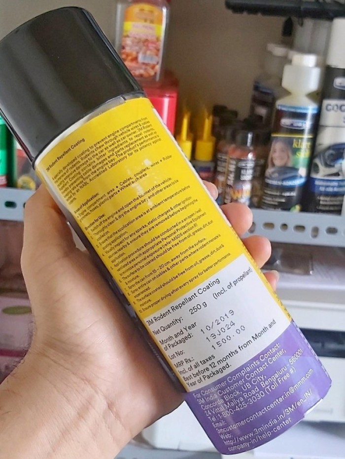 Chai Xịt Đuổi Chuột Khoang Động Cơ Ô Tô 3M Rodent Repellant Coating 250ml-ĐC3M250