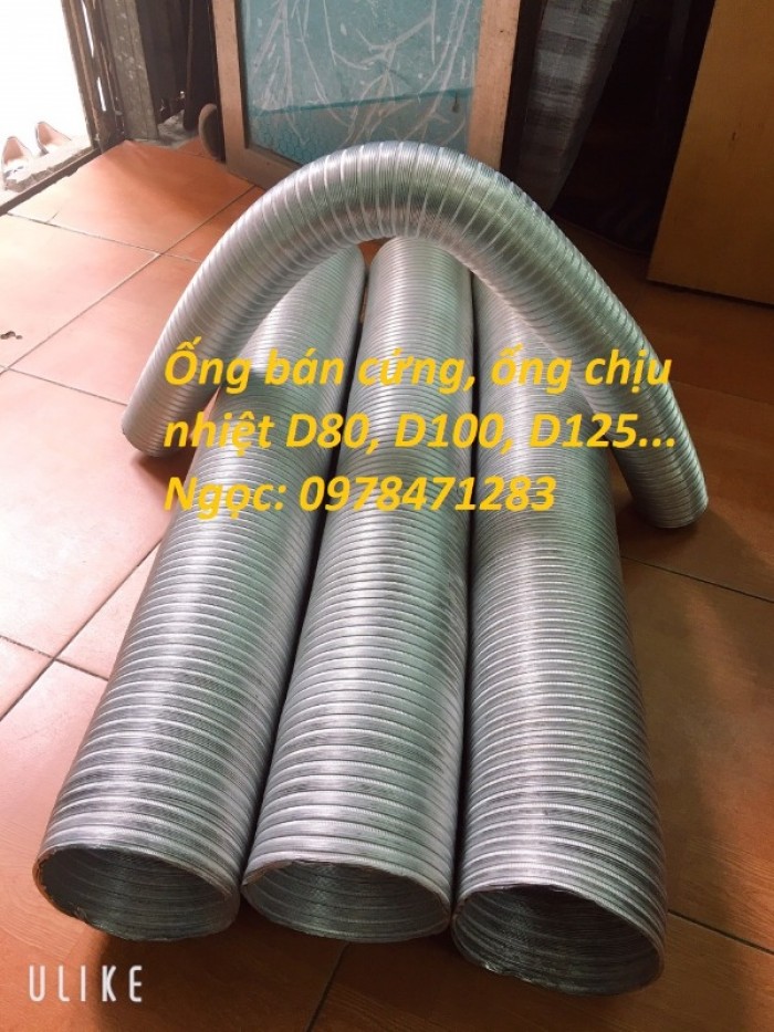 Ống nhôm nhún, ống chịu nhiệt, ống thông khí D80, D100, D200, D300, D400, D5004
