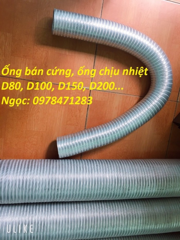 Ống nhôm nhún, ống chịu nhiệt, ống thông khí D80, D100, D200, D300, D400, D5007