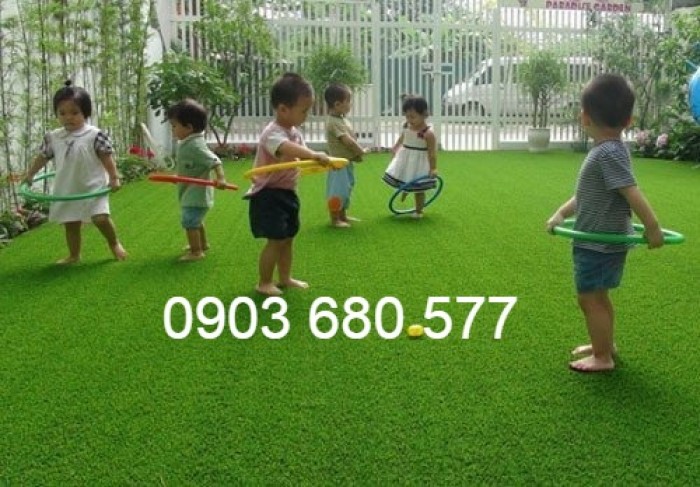 Chuyên nhận cung cấp thảm cỏ nhân tạo trang trí cho trường mầm non, sân chơi trẻ em, sân bóng đá0