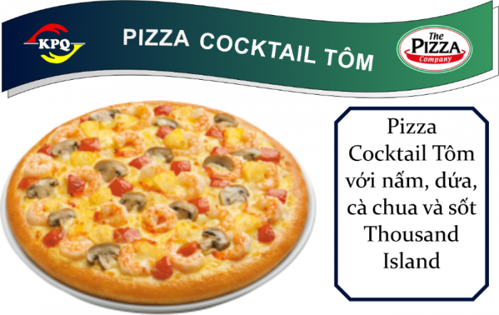 F&B Online - Pizza Cocktail Tôm - Đế đặc biệt viền phô mai Nổ - Size Vừa0