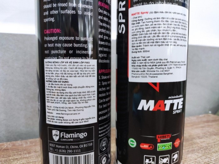 Combo Làm Sạch Lốp Dưỡng Nhựa Nhám Lube71 Matte Flamingo TIRE Kèm Khăn