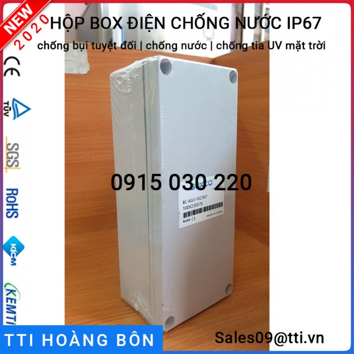 Hộp box điện chống nước ip67 | hộp điện chống nước boxco | hộp dài 80 x 110 x 802