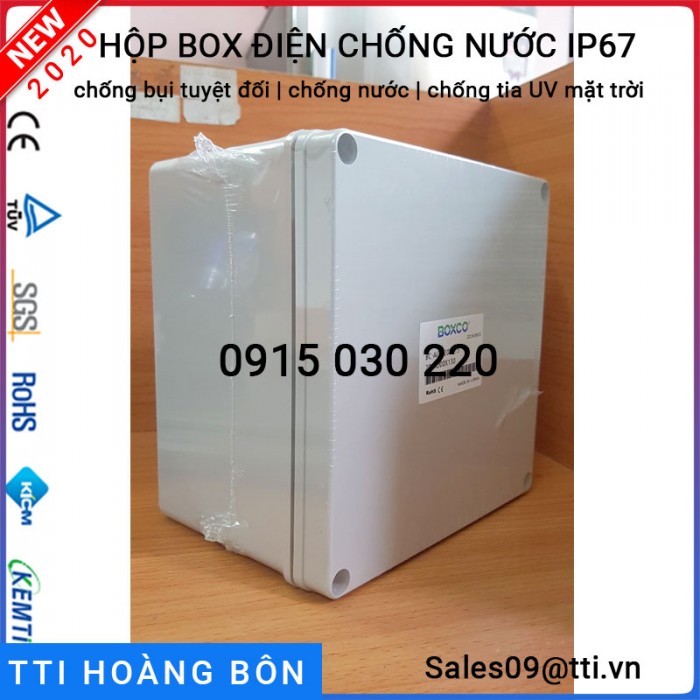 hộp box điện chống nước boxco | hộp điện chống nước ip67 | Hộp box điện vuông 120x120x100 mm4