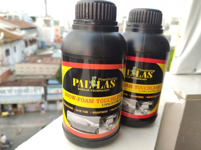Combo 2 Chai Nước Rửa Xe Bọt Tuyết Siêu Sạch Không Chạm Pallas Snow 1 Lít