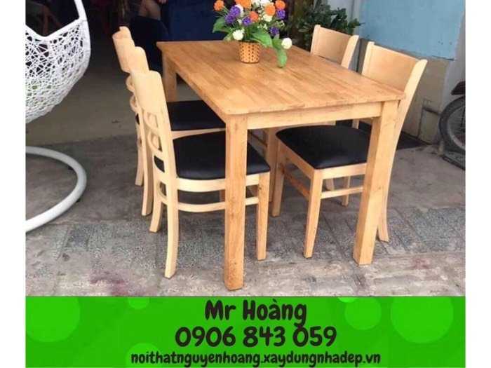 Bộ bàn ghế gỗ nệm giá rẽ - Nội thất Nguyễn hoàng