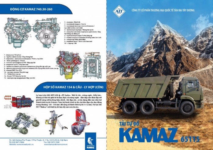 Ben Kamaz Euro3 Ga cơ | #Kamaz65115  #Ben Kamaz 15 tấn thùng vuông 12m3