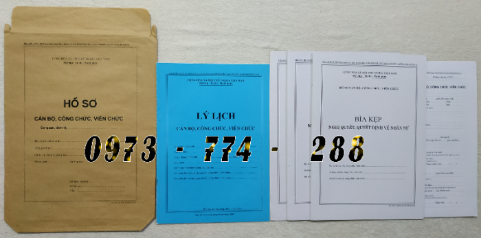 Bán mẫu hồ sơ cán bộ công chức viên chức