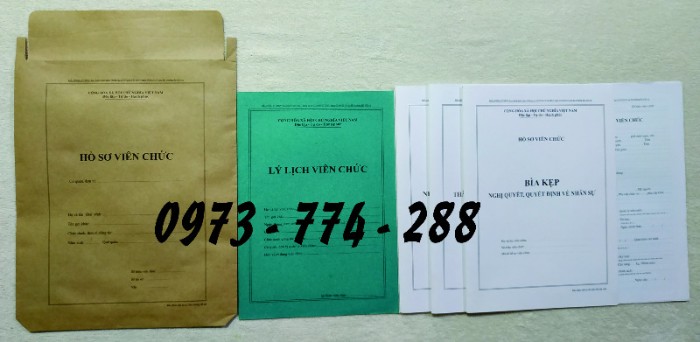 Bán mẫu hồ sơ cán bộ công chức viên chức