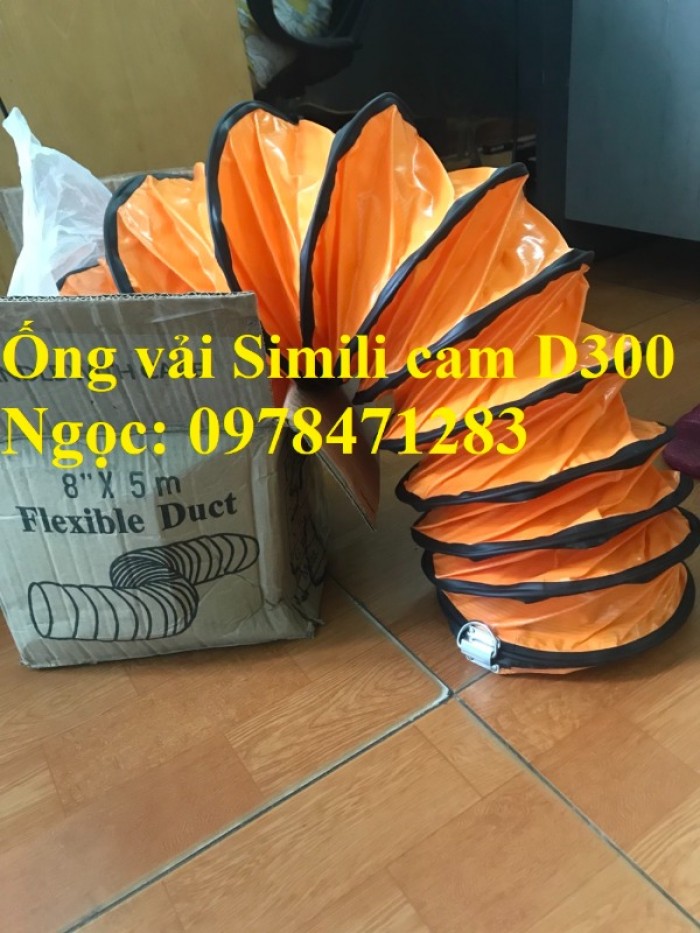 Tổng đại lý ống gió vải Simili cam D200, D250, D300, D350, D400 hàng có sẵn